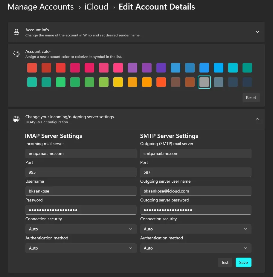 Account Details Edit