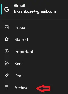 Archive folder for Gmail